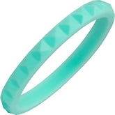 TruBand Silicone Diamond Faceted Turquoise Ring